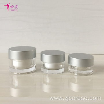 Cosmetic Packaging Plastic Cream Jar with Aluminum Cap